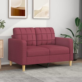 Tweezitsbank 120 cm stof wijnrood 8721012138155 1