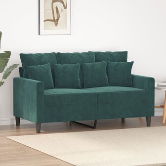 Tweezitsbank 120 cm fluweel donkergroen 8721012140219 1