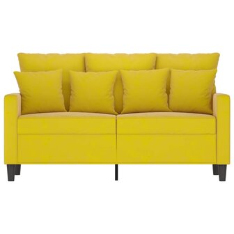 Tweezitsbank 120 cm fluweel geel 8721012140257 3