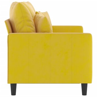 Tweezitsbank 120 cm fluweel geel 8721012140257 4