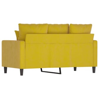 Tweezitsbank 120 cm fluweel geel 8721012140257 5