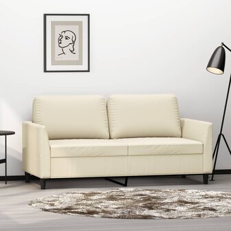 Tweezitsbank 140 cm kunstleer cr&egrave;mekleurig 8721012140608 1