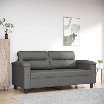 Tweezitsbank 140 cm microvezelstof donkergrijs 8721012136489 1