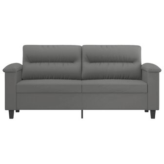 Tweezitsbank 140 cm microvezelstof donkergrijs 8721012136489 3