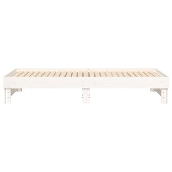Slaapbank uitschuifbaar massief grenenhout wit 2x(90x200) cm 8720845639051 10
