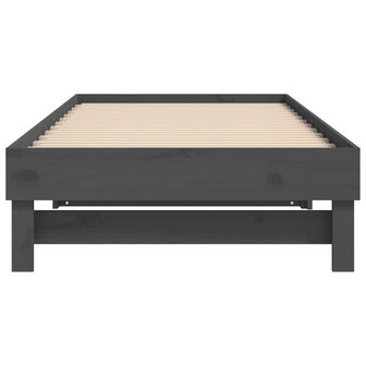 Slaapbank uitschuifbaar massief grenenhout grijs 2x(90x200) cm 8720845639068 9