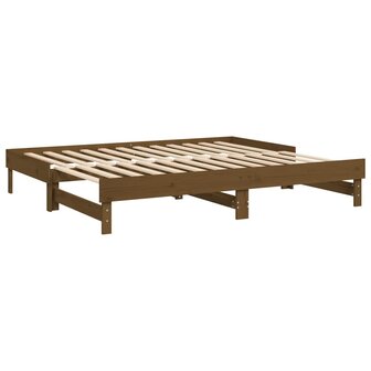 Slaapbank uitschuifbaar grenenhout honingbruin 2x(90x200) cm 8720845639075 7