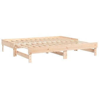 Slaapbank uitschuifbaar massief grenenhout 2x(90x190) cm 8720845639143 7