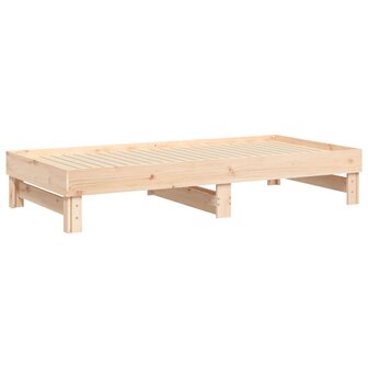 Slaapbank uitschuifbaar massief grenenhout 2x(90x190) cm 8720845639143 8