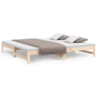 Slaapbank uitschuifbaar massief grenenhout 2x(90x200) cm 8720845639297 2