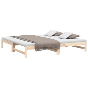 Slaapbank uitschuifbaar massief grenenhout 2x(90x200) cm 8720845639297 3