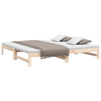 Slaapbank uitschuifbaar 2x(80x200) cm massief grenenhout 8720845639341 3
