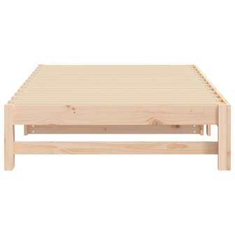 Slaapbank uitschuifbaar 2x(80x200) cm massief grenenhout 8720845639341 9