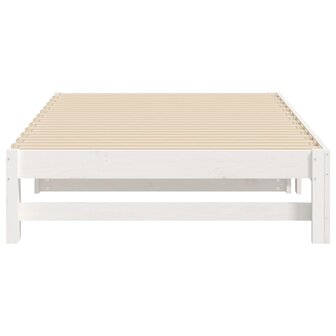 Slaapbank uitschuifbaar 2x(80x200) cm massief grenenhout wit 8720845639358 9