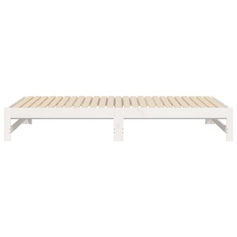 Slaapbank uitschuifbaar 2x(80x200) cm massief grenenhout wit 8720845639358 10