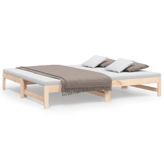Slaapbank uitschuifbaar massief grenenhout 2x(90x190) cm 8720845639396 2