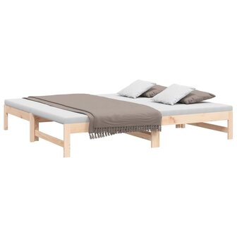 Slaapbank uitschuifbaar massief grenenhout 2x(90x190) cm 8720845639396 3