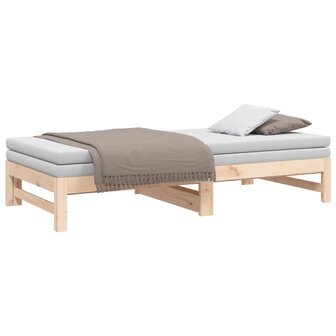 Slaapbank uitschuifbaar massief grenenhout 2x(90x190) cm 8720845639396 6