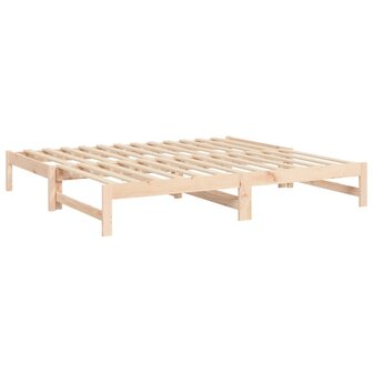 Slaapbank uitschuifbaar massief grenenhout 2x(90x190) cm 8720845639396 7