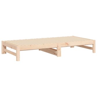 Slaapbank uitschuifbaar massief grenenhout 2x(90x190) cm 8720845639396 8