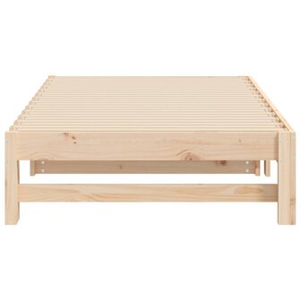 Slaapbank uitschuifbaar massief grenenhout 2x(90x190) cm 8720845639396 9