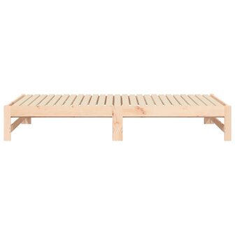 Slaapbank uitschuifbaar massief grenenhout 2x(90x190) cm 8720845639396 10