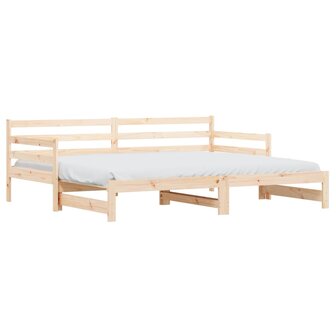 Slaapbank met onderschuifbed 90x200 cm massief grenenhout 8721012122673 2