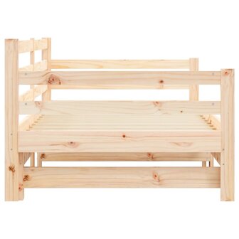 Slaapbank met onderschuifbed 90x200 cm massief grenenhout 8721012122673 6