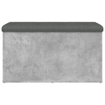 Opbergbankje 82x42x45 cm bewerkt hout betongrijs 8721012162532 5