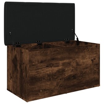 Opbergbankje 82x42x45 cm bewerkt hout gerookt eikenkleurig 8721012162549 4