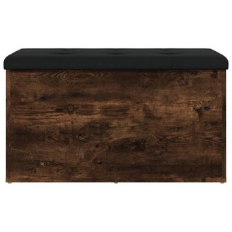 Opbergbankje 82x42x45 cm bewerkt hout gerookt eikenkleurig 8721012162549 5