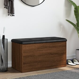 Opbergbankje 82x42x45 cm bewerkt hout bruineikenkleurig 8721012162563 3