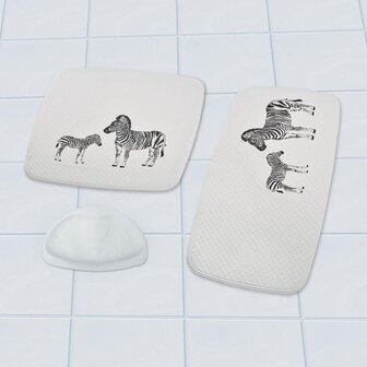 RIDDER Douchemat Zebra 54x54 cm wit en zwart 4006956610221 3