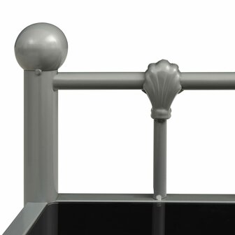 Nachtkastje 45x34,5x60,5 cm metaal en glas grijs en zwart 8720286163887 5