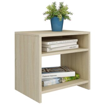 Nachtkastje 40x30x40 cm bewerkt hout sonoma eikenkleurig 8719883671765 3