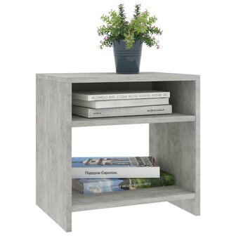 Nachtkastje 40x30x40 cm bewerkt hout betongrijs 8719883671789 3
