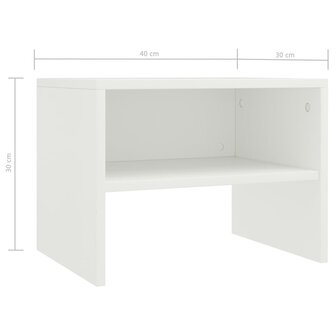 Nachtkastjes 2 st 40x30x30 cm bewerkt hout wit 8719883672250 7