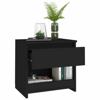 Nachtkastje 40x30x39 cm bewerkt hout zwart 8720286352915 3