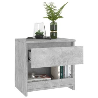 Nachtkastje 40x30x39 cm bewerkt hout betongrijs 8720286352977 3