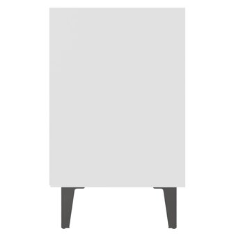Nachtkastje met metalen poten 40x30x50 cm wit 8720286356067 5