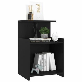 Nachtkastje 40x35x60 cm bewerkt hout zwart 8720286557822 5