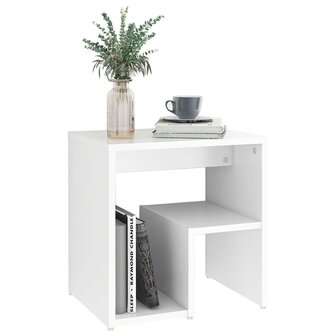 Nachtkastje 40x30x40 cm bewerkt hout wit 8720286558348 5