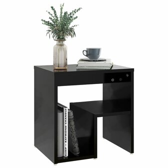 Nachtkastje 40x30x40 cm bewerkt hout zwart 8720286558362 5
