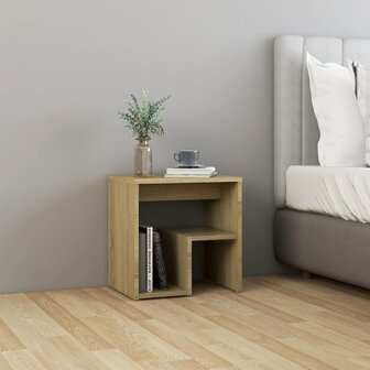 Nachtkastje 40x30x40 cm bewerkt hout sonoma eikenkleurig 8720286558409 1