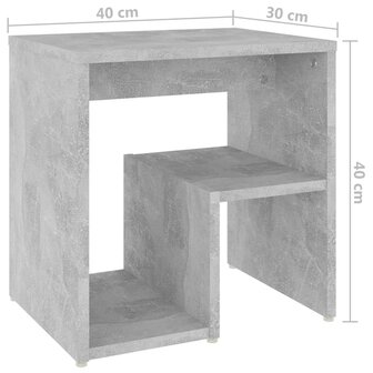 Nachtkastje 40x30x40 cm bewerkt hout betongrijs 8720286558423 6