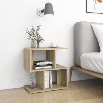 Nachtkastje 50x30x51,5 cm bewerkt hout sonoma eikenkleurig 8720286558768 1