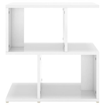Nachtkastje 50x30x51,5 cm bewerkt hout hoogglans wit 8720286558829 5