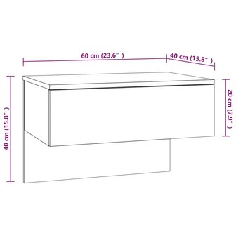 Nachtkastje wandgemonteerd betongrijs 8720286963906 8