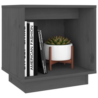 Nachtkastje 40x30x40 cm massief grenenhout grijs 8720286841655 3