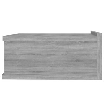 Nachtkastje zwevend 40x30x15 cm bewerkt hout grijs sonoma eiken 8720286975343 8